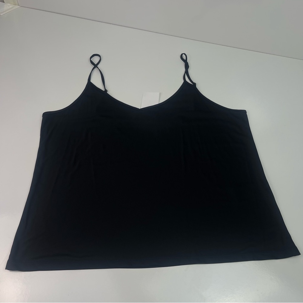 Donna Karan New York Black Tank Top Cami Size Large NWT